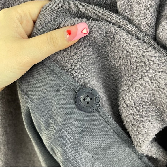 THE NORTH FACE Heathered Light Purple Crescent Sunshine Fleece Sweatshirt Hoodie - Picture 11 of 11